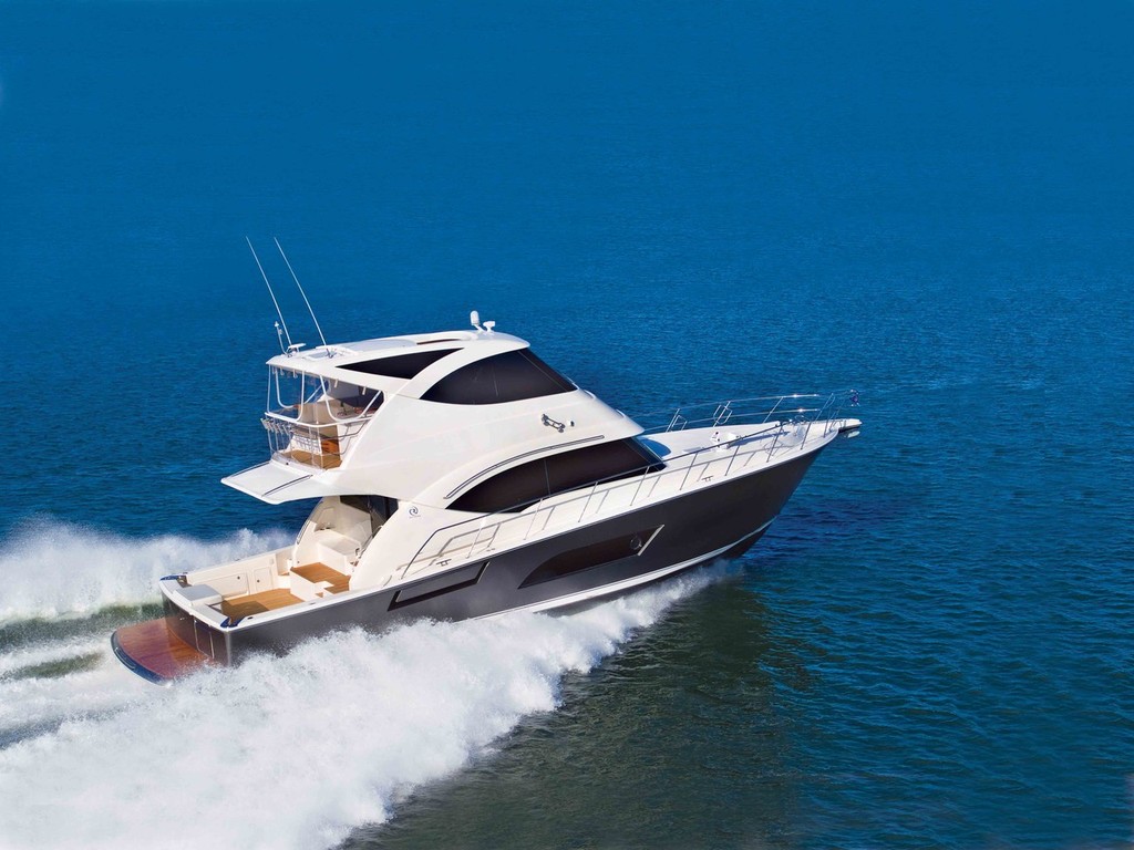 The new 53 Enclosed Flybridge features fuel efficient IPS pod drives © Stephen Milne